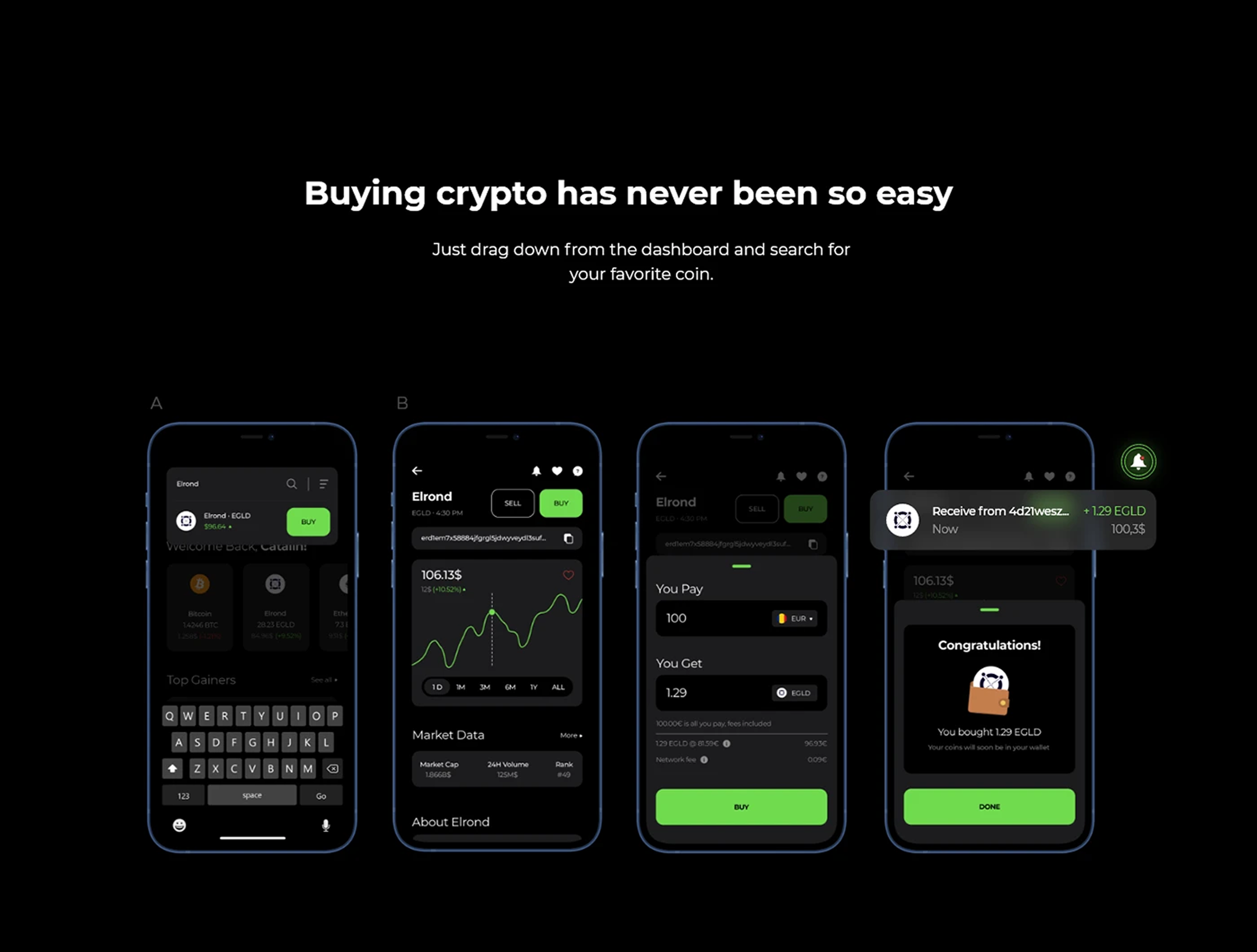 Buy crypto feature